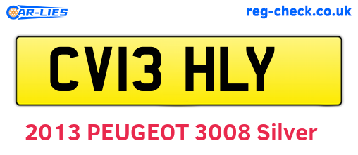 CV13HLY are the vehicle registration plates.