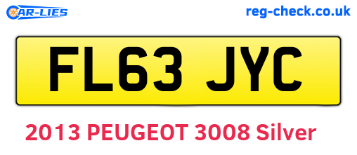 FL63JYC are the vehicle registration plates.