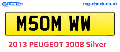 M50MWW are the vehicle registration plates.
