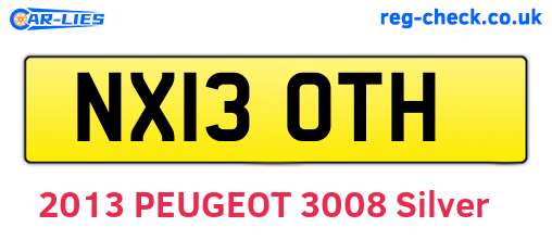 NX13OTH are the vehicle registration plates.