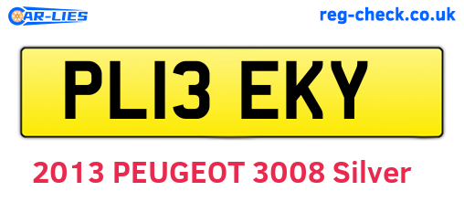 PL13EKY are the vehicle registration plates.