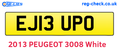 EJ13UPO are the vehicle registration plates.