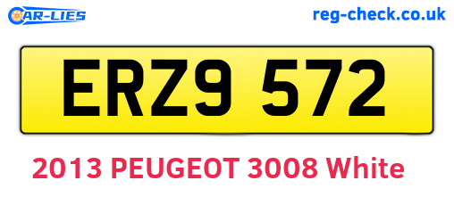ERZ9572 are the vehicle registration plates.