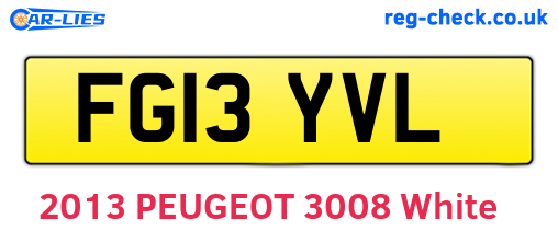 FG13YVL are the vehicle registration plates.