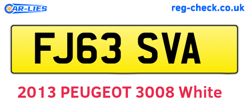 FJ63SVA are the vehicle registration plates.
