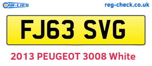 FJ63SVG are the vehicle registration plates.
