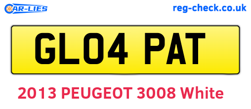 GL04PAT are the vehicle registration plates.