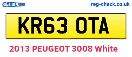KR63OTA are the vehicle registration plates.