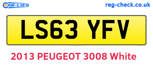 LS63YFV are the vehicle registration plates.