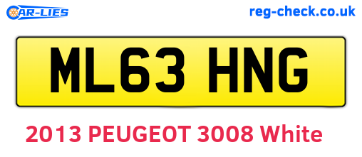 ML63HNG are the vehicle registration plates.