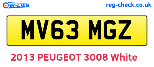 MV63MGZ are the vehicle registration plates.