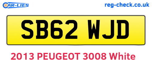 SB62WJD are the vehicle registration plates.