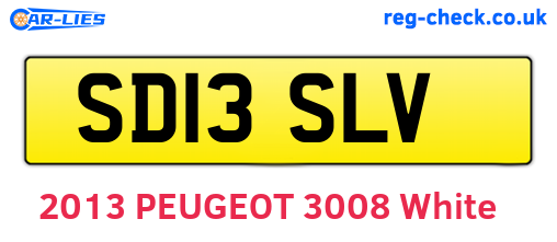 SD13SLV are the vehicle registration plates.