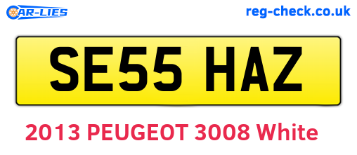 SE55HAZ are the vehicle registration plates.