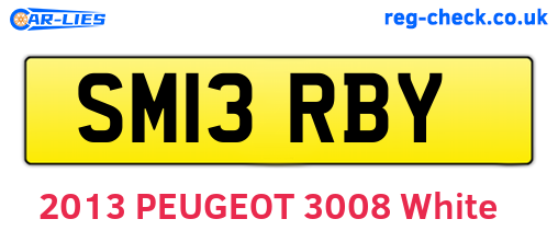 SM13RBY are the vehicle registration plates.