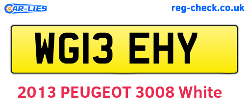 WG13EHY are the vehicle registration plates.