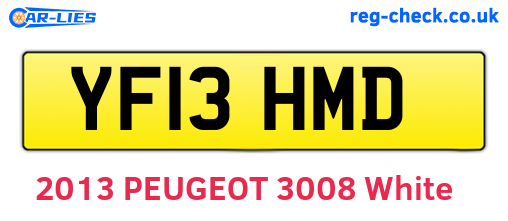 YF13HMD are the vehicle registration plates.