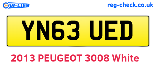 YN63UED are the vehicle registration plates.