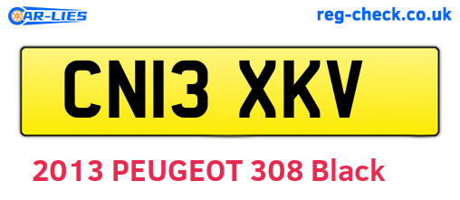 CN13XKV are the vehicle registration plates.