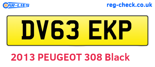 DV63EKP are the vehicle registration plates.