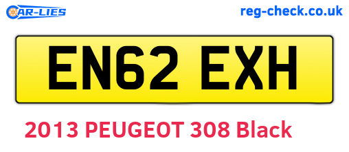 EN62EXH are the vehicle registration plates.