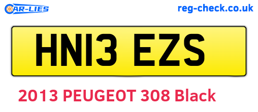 HN13EZS are the vehicle registration plates.