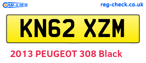 KN62XZM are the vehicle registration plates.