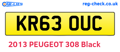 KR63OUC are the vehicle registration plates.