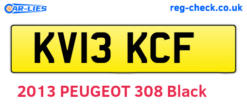 KV13KCF are the vehicle registration plates.
