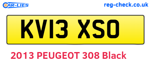 KV13XSO are the vehicle registration plates.