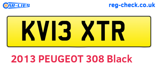 KV13XTR are the vehicle registration plates.