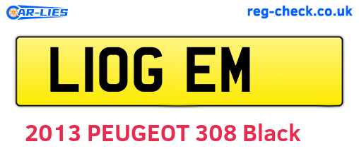 L10GEM are the vehicle registration plates.