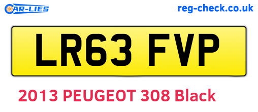 LR63FVP are the vehicle registration plates.