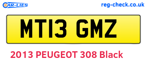 MT13GMZ are the vehicle registration plates.