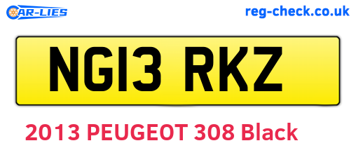 NG13RKZ are the vehicle registration plates.