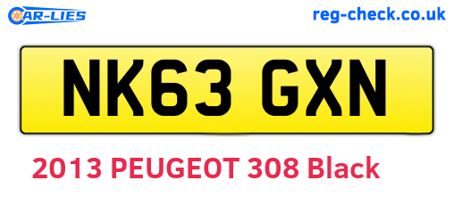 NK63GXN are the vehicle registration plates.