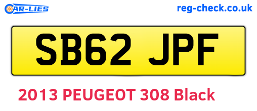 SB62JPF are the vehicle registration plates.