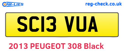 SC13VUA are the vehicle registration plates.
