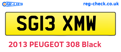 SG13XMW are the vehicle registration plates.