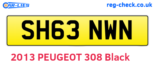 SH63NWN are the vehicle registration plates.
