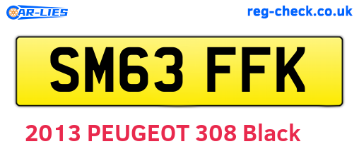 SM63FFK are the vehicle registration plates.
