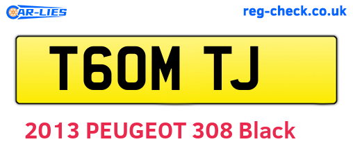 T60MTJ are the vehicle registration plates.