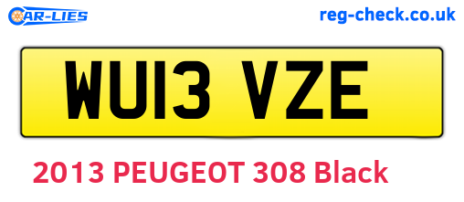 WU13VZE are the vehicle registration plates.