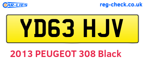 YD63HJV are the vehicle registration plates.
