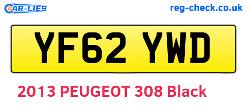 YF62YWD are the vehicle registration plates.