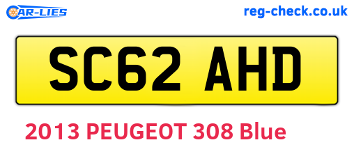 SC62AHD are the vehicle registration plates.