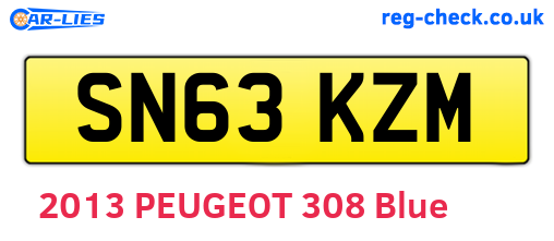 SN63KZM are the vehicle registration plates.