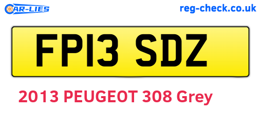 FP13SDZ are the vehicle registration plates.