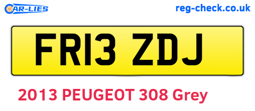 FR13ZDJ are the vehicle registration plates.