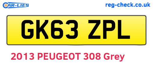 GK63ZPL are the vehicle registration plates.